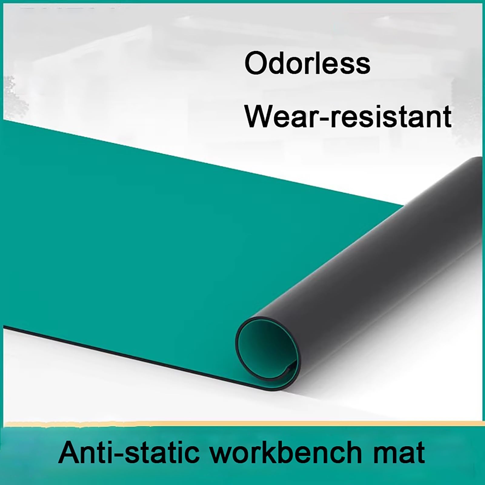 Antistatische Werkbankmatte, Dicke 2/3 mm, verschleißfest, rutschfest, gute Passform, Labor-Reparaturbänke(2mm(0.08in),0.4x10meter/1.31x32.81ft)