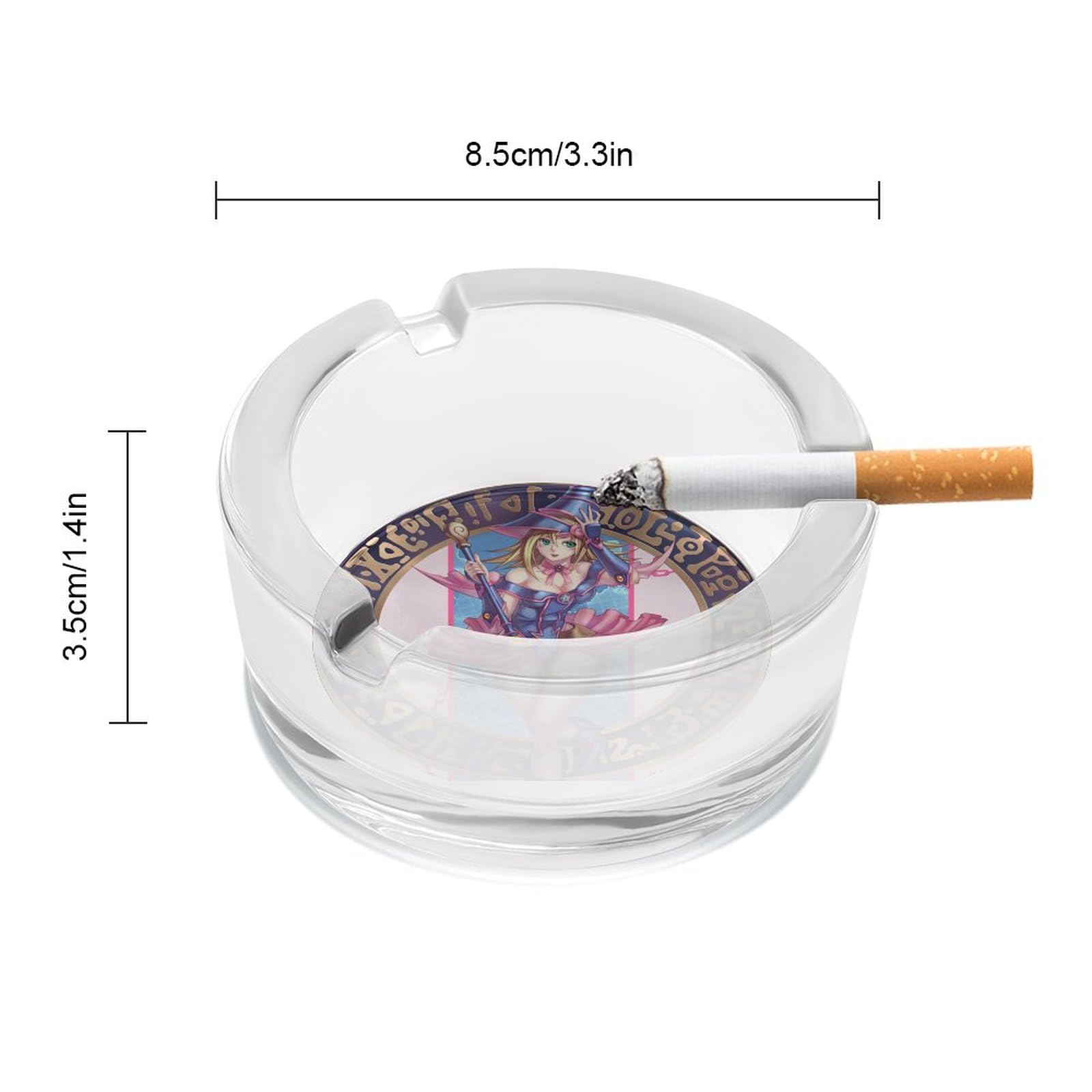 Amazon.co.jp: ガラス灰皿 イラスト 公式 ブラック マジシャン ガール