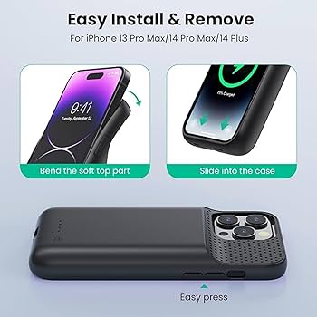 Amazon.com: Battery Case for iPhone 14Plus/14Pro Max/13Pro Max
