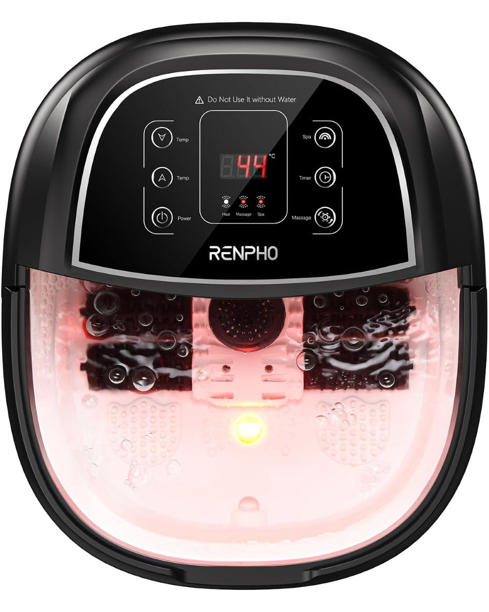 RENPHO Foot Spa and Massager with Heater, Gifts for Women, Foot Spa with Auto Roller, with 3 Modes Massage, Adjustable Timer and Temperature, Black + White