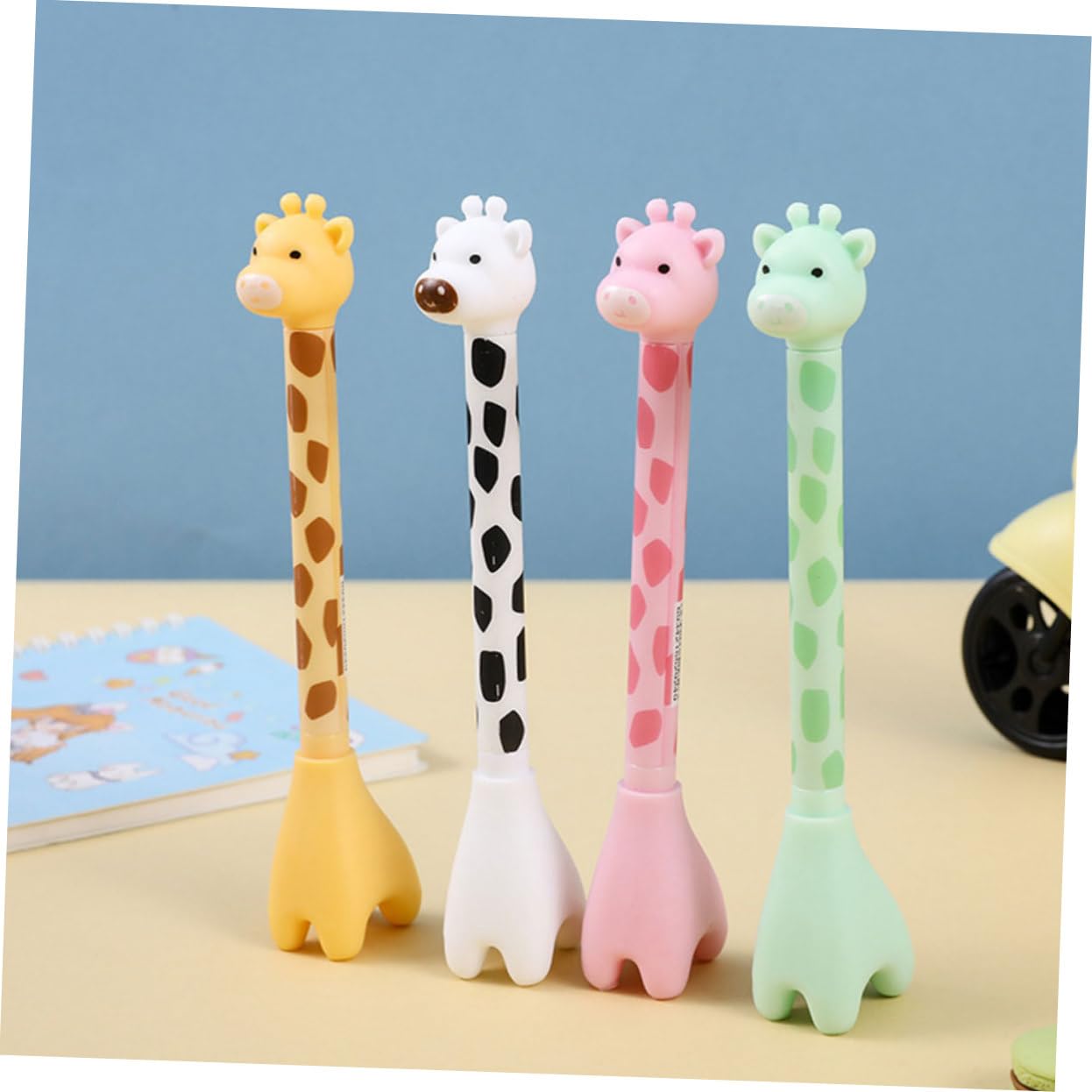 VILLCASE 60piezas Bolígrafos De Gel Forma De Jirafa Para Estudiantes De Escritura Diseño Ergonómico y Ligero Para Oficina y Uso Diario