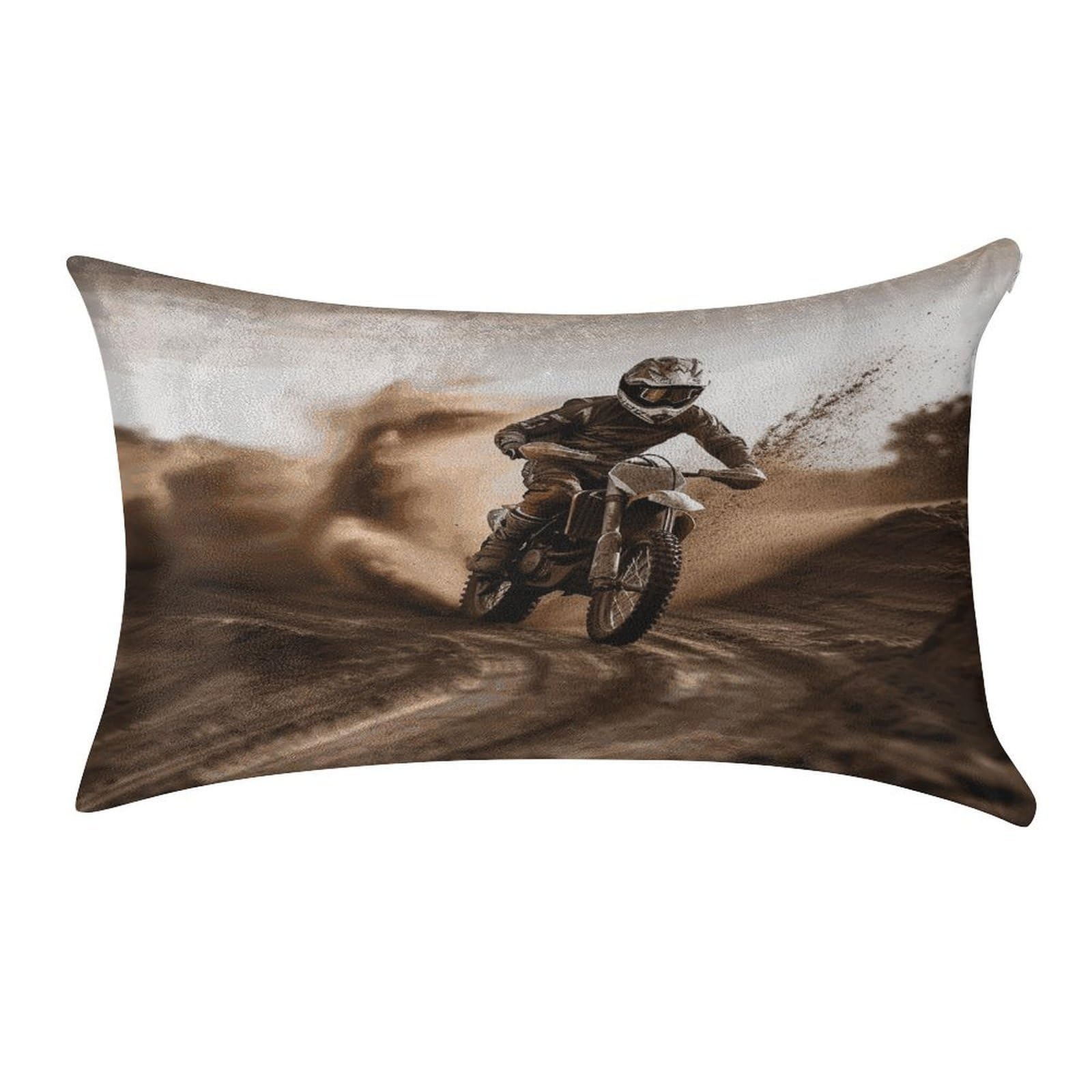 MUSM Motocross Pillow Case 12"X20" Luxury Velvet Throw Pillow Cover Fade Resistant Cozy Soft Pillowcases Pillow Protector Pillow Shams Lumbar Pillow Shells for Home&Gifts