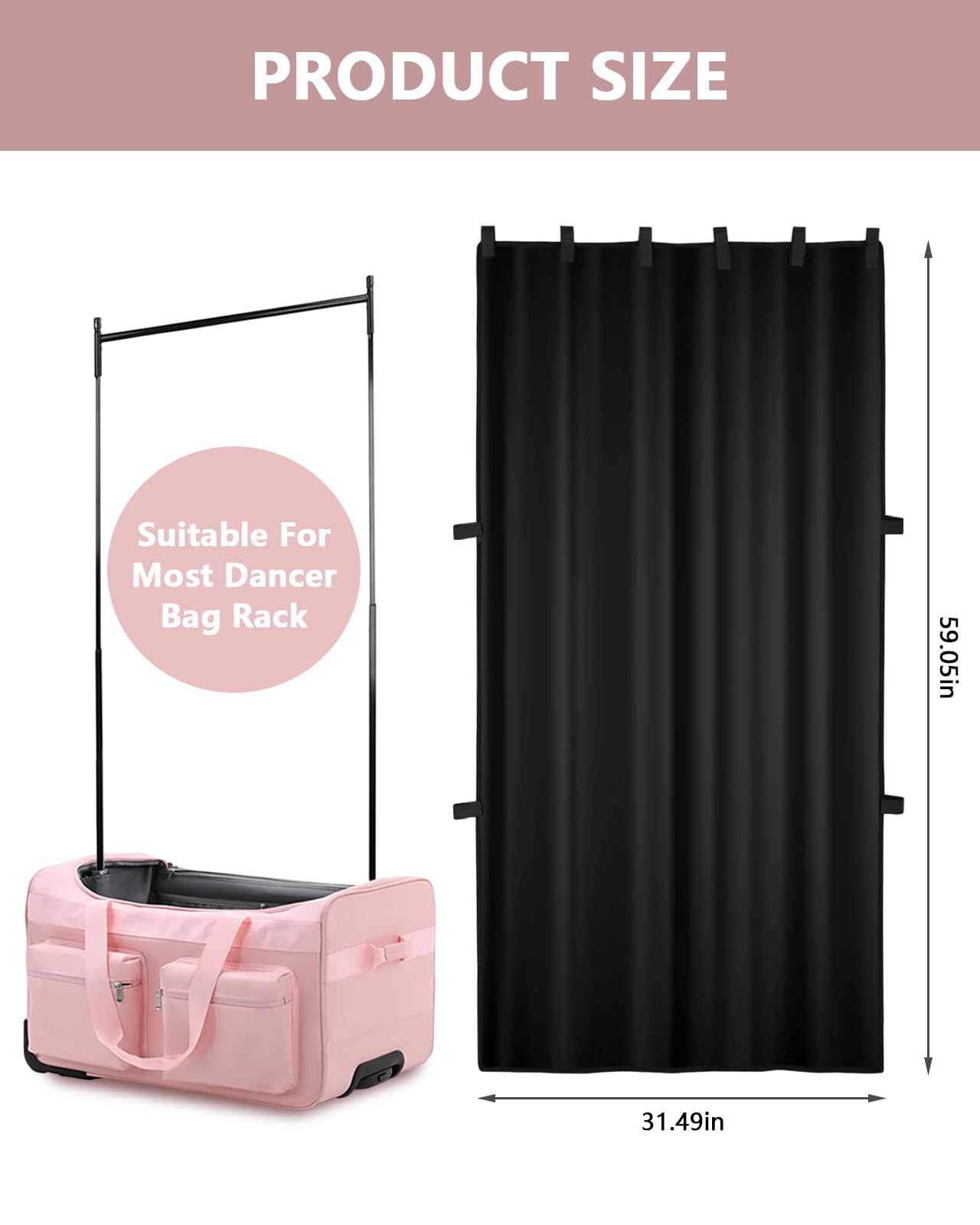 Dance Bag Privacy Curtain, Portable Dance Changing Room Competition Special Dance Bag Curtain Without Rack, Suitable for Dance suitcases, Private Dressing Rooms for Outdoor Camping
