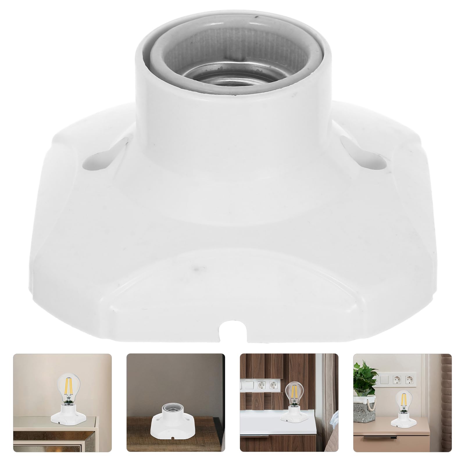 Portalampada a Vite E27 Bianco 20 Pezzi per Lampade a Soffitto