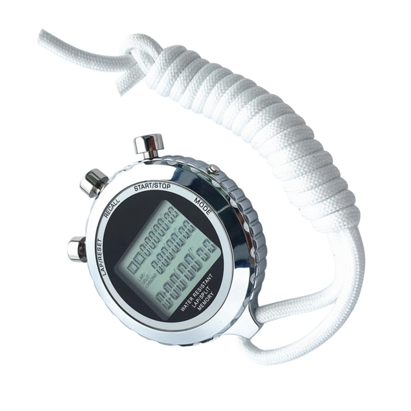 Cronómetro Digital Profesional De Mano 30 Pistas, Temporizador Electrónico Portátil con Pantalla LCD, Metal Resistente, 1 Unidad para Entrenamiento Deportivo y Atletismo
