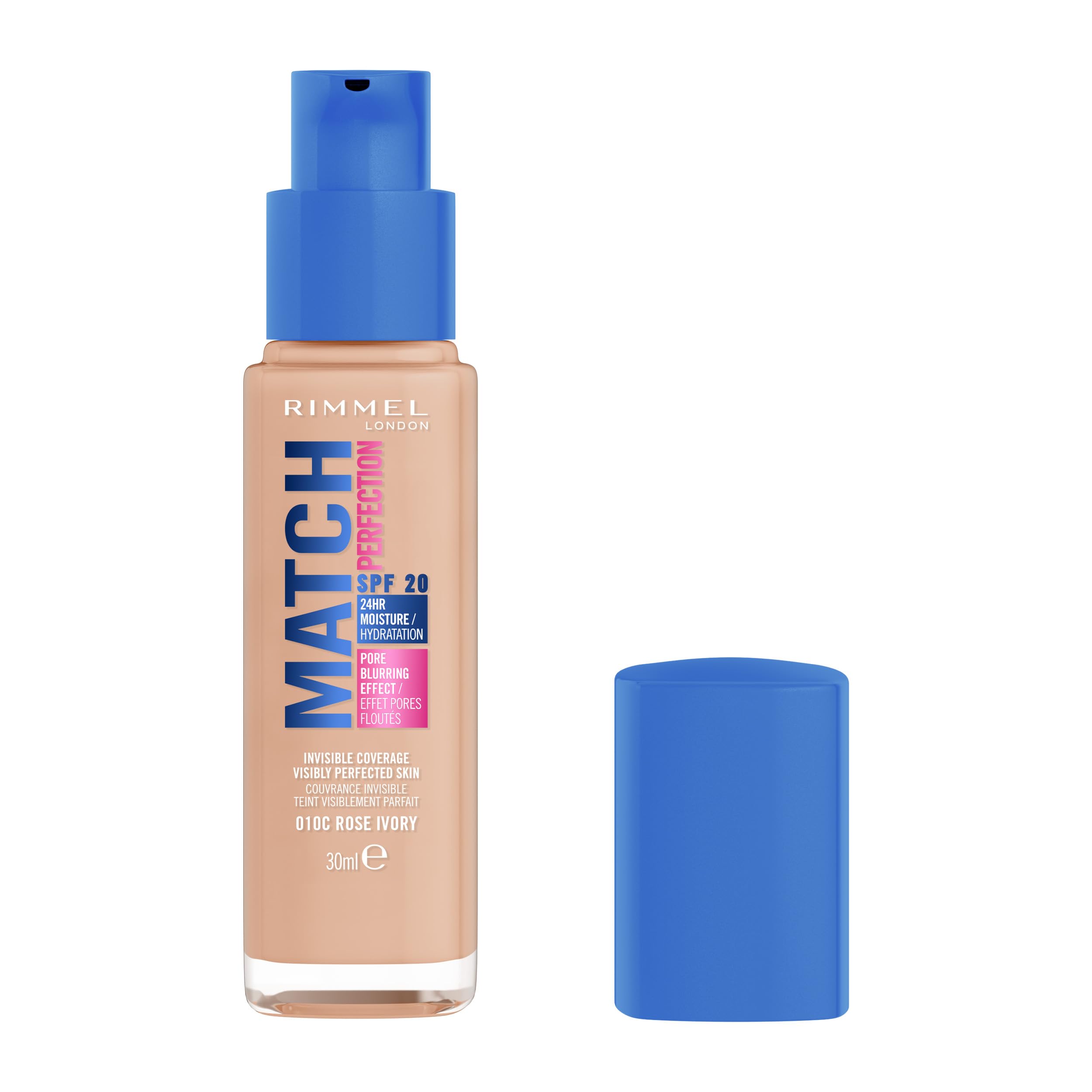 Rimmel Unisex 010C Rose Ivory (Cool Undertone) Match Perfection Liquid Foundation 010C Rose Ivory 15Ml