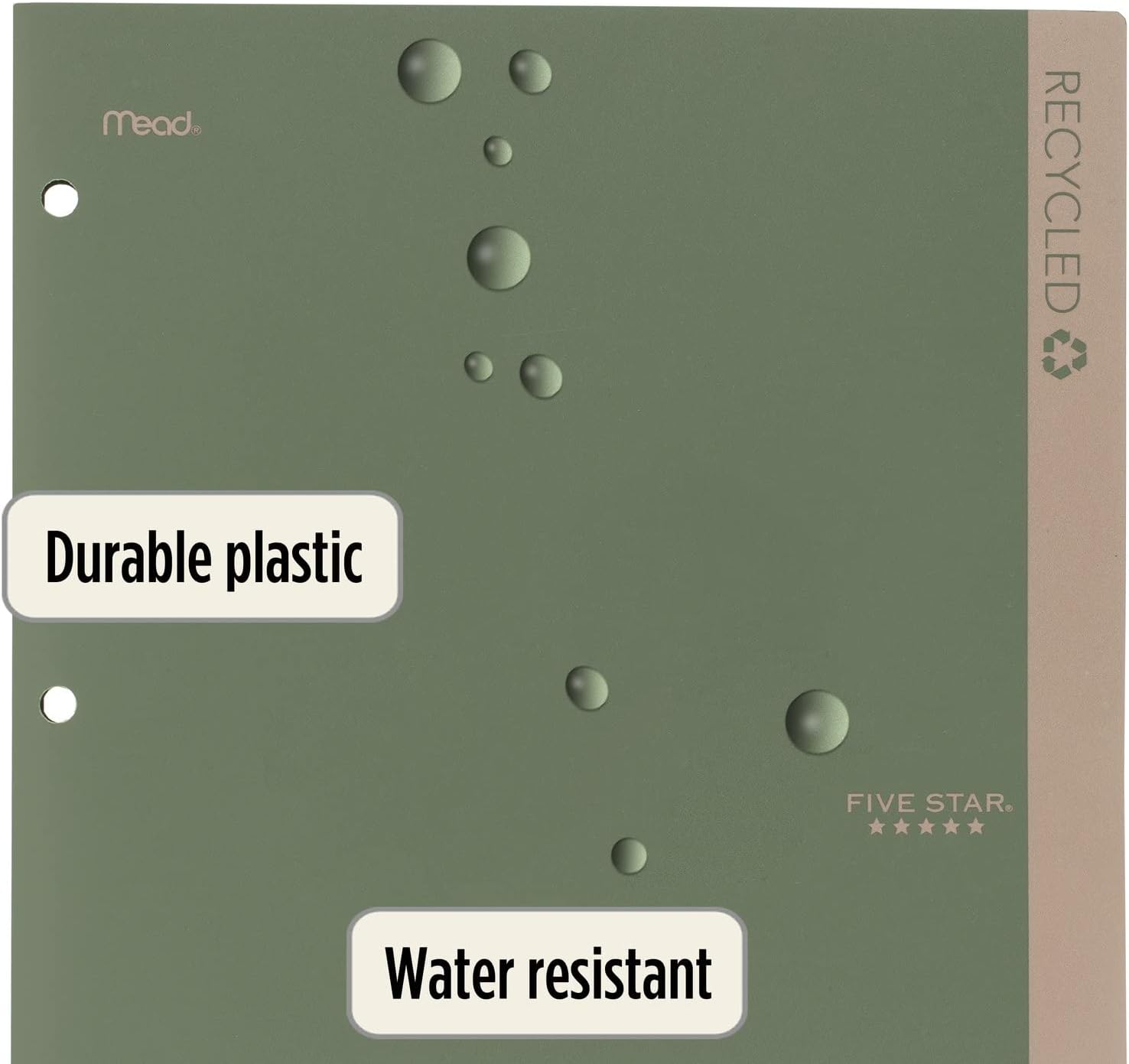 Buy Five Star Recycled 2Pocket Folders, 4 Pack, Plastic Folders, Fits