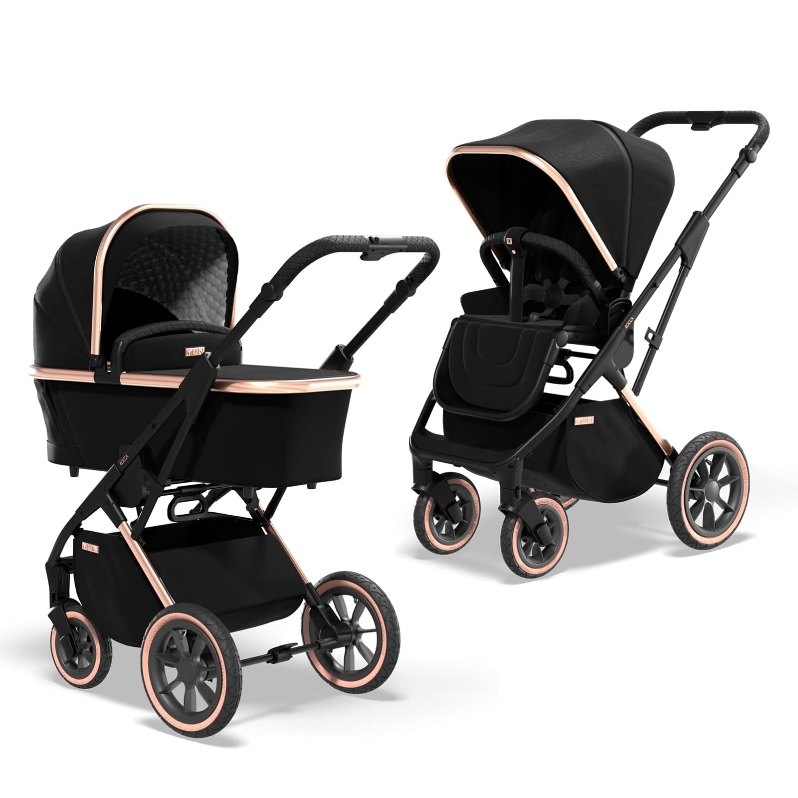 Moon 2 in 1 Kombikinderwagen Rocca Edition Ros Gold : Amazon.de: Baby