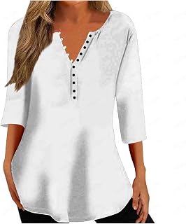 for Womens Vest Tops Button Down One Piece Quintessential Bracelet Sleeve Makeup Party Tees Blended Button On Boat Neck