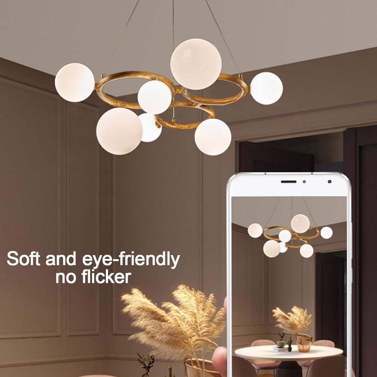 lustre, Lustre à 5 lumières en résine, style industriel rustique