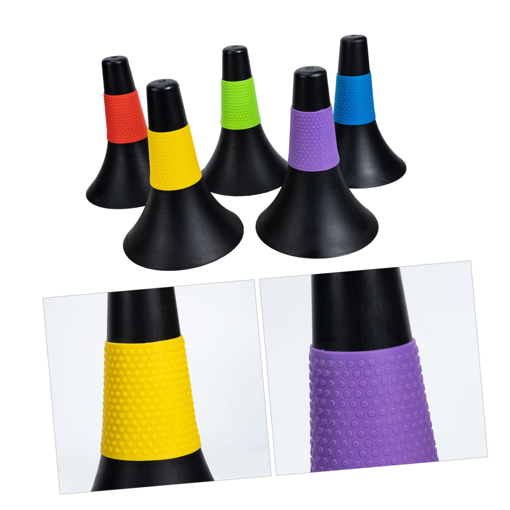 BESPORTBLE 5Pcs Allenamento di Calcio Handicap Palloni Basket Coni di Allenamento di Calcio Cono per Pratica di Calcio Trapano Cono Sensibile