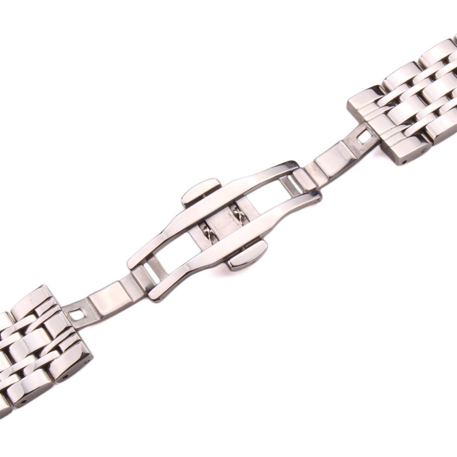 Paski zegarkowe 18 mm 20 mm 22 mm stal nierdzewna pasek pasek Srebrny wypolerowany męski zamiennik metalowy pasma bransoletki akcesoria bransoletki