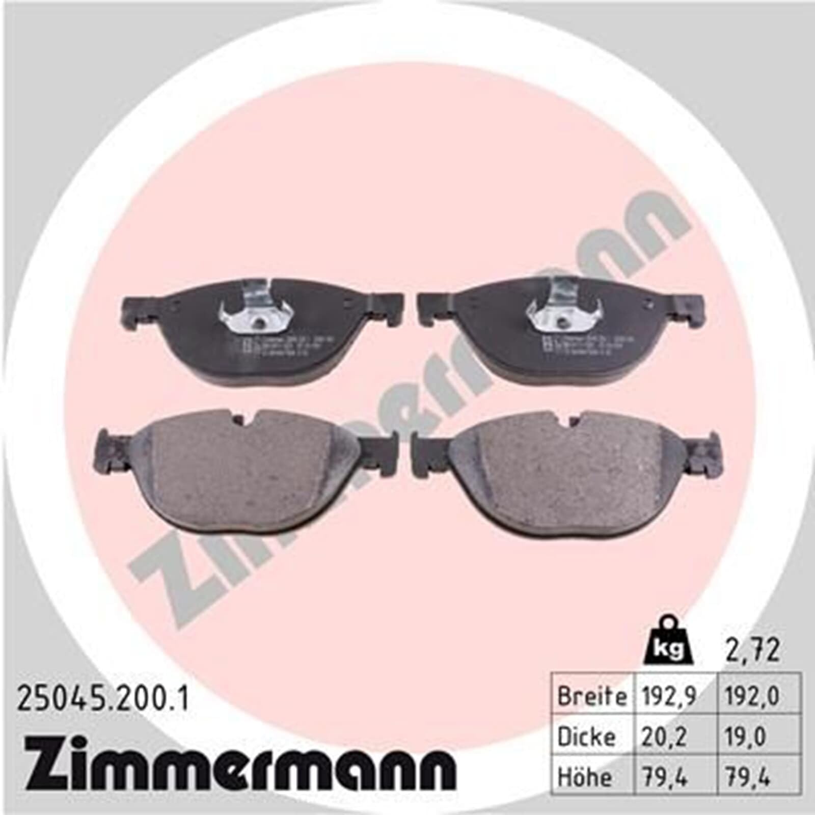 Zimmermann Sport Bremsscheiben Beläge vorne | 150.3478.52 + 150.3479.52 + 25045.200.1 + Wk passend für 5er F10 F11 6er F13