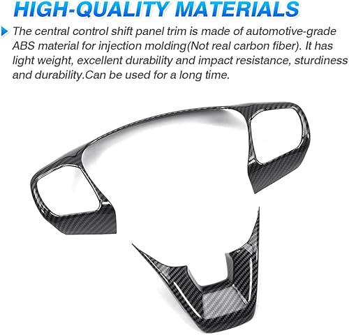 Miniatura 4 de Autorder Ajuste personalizado para accesorios Ford Bronco Sport (CX430) 2021 2022 2023 2024 2025 Cubierta de fibra de carbono para panel de volante,