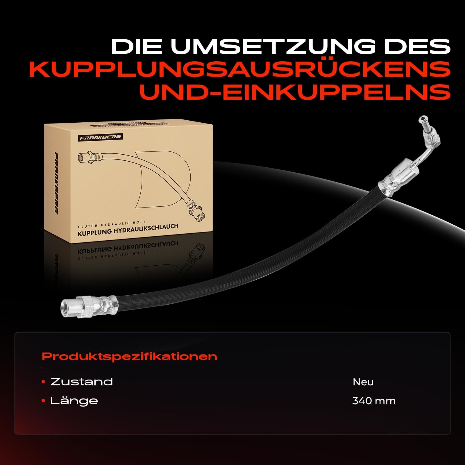 Frankberg Tubo frizione Clutch Compatibile con Z3 R.o.a.d.s.t.e.r E36 Serie 3 Compact E36 Serie 3 Cabriolet E36 Serie 3 E36 Serie 3 Touring E36 Replace# 2205479