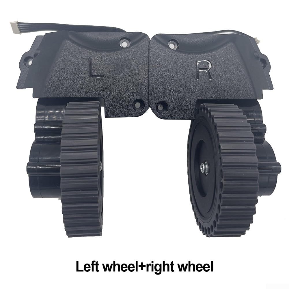 Gruppo ruota di ricambio per robot aspirapolvere Gutrend 300, parti di ricambio per ruota sinistra e destra, per la pulizia, nero per pneumatico di scorta (ruota R + L)
