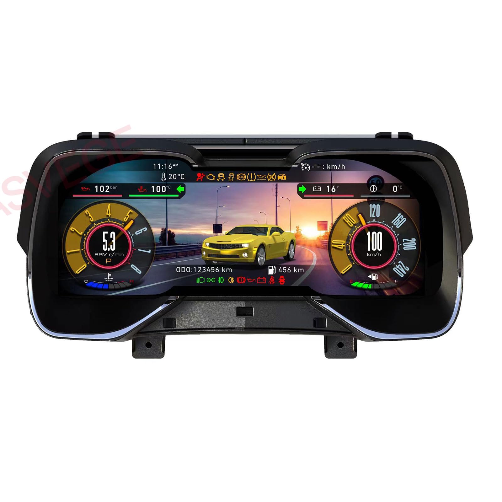 12.3 LCD Digital Instrument Cluster for Chevrolet Camaro 2010-2015 Dashboard Display Speedometer Odometer Cockpit Car Accessories