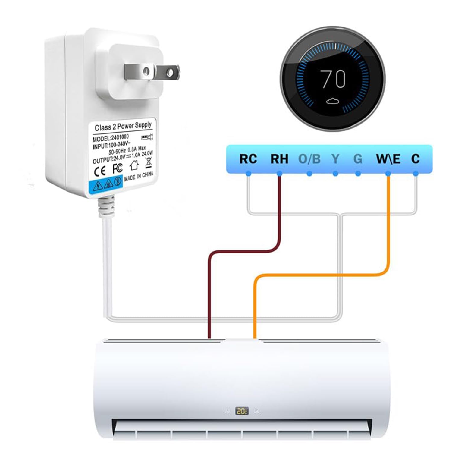 Power Adapter Hardwire Nest Doorbell OhmKat Video Doorbell Power
