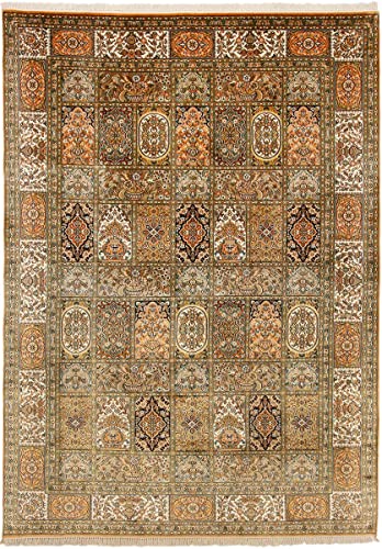 Nain Trading Kaschmir Seide 245x174 Orientteppich Teppich Braun Handgeknüpft Indien