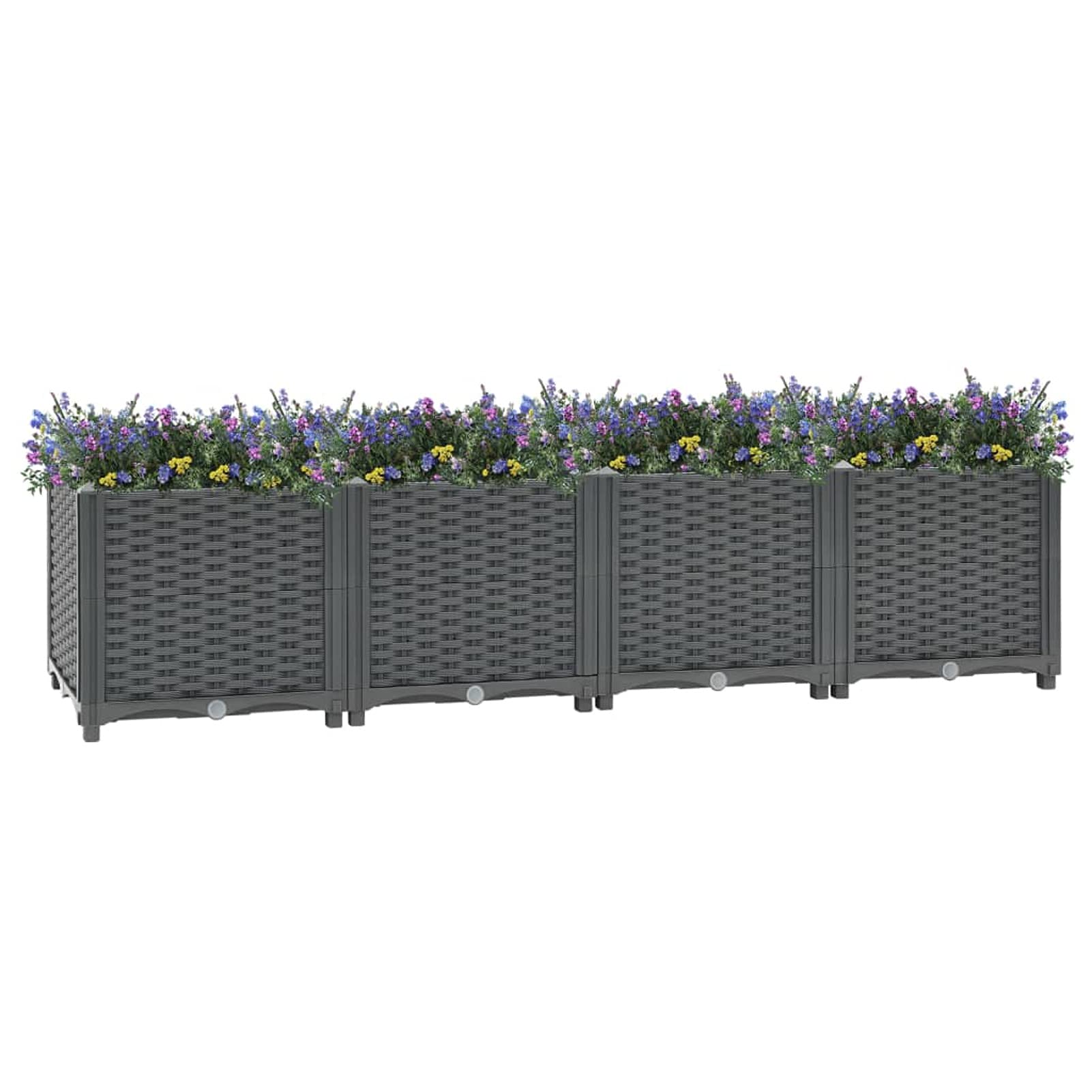 Arriate, Mesa De Cultivo, Huerto Domestico, Arriate De Jardín, Cultivo De Plantas Aromaticas, 160x40x38 cm Polipropileno