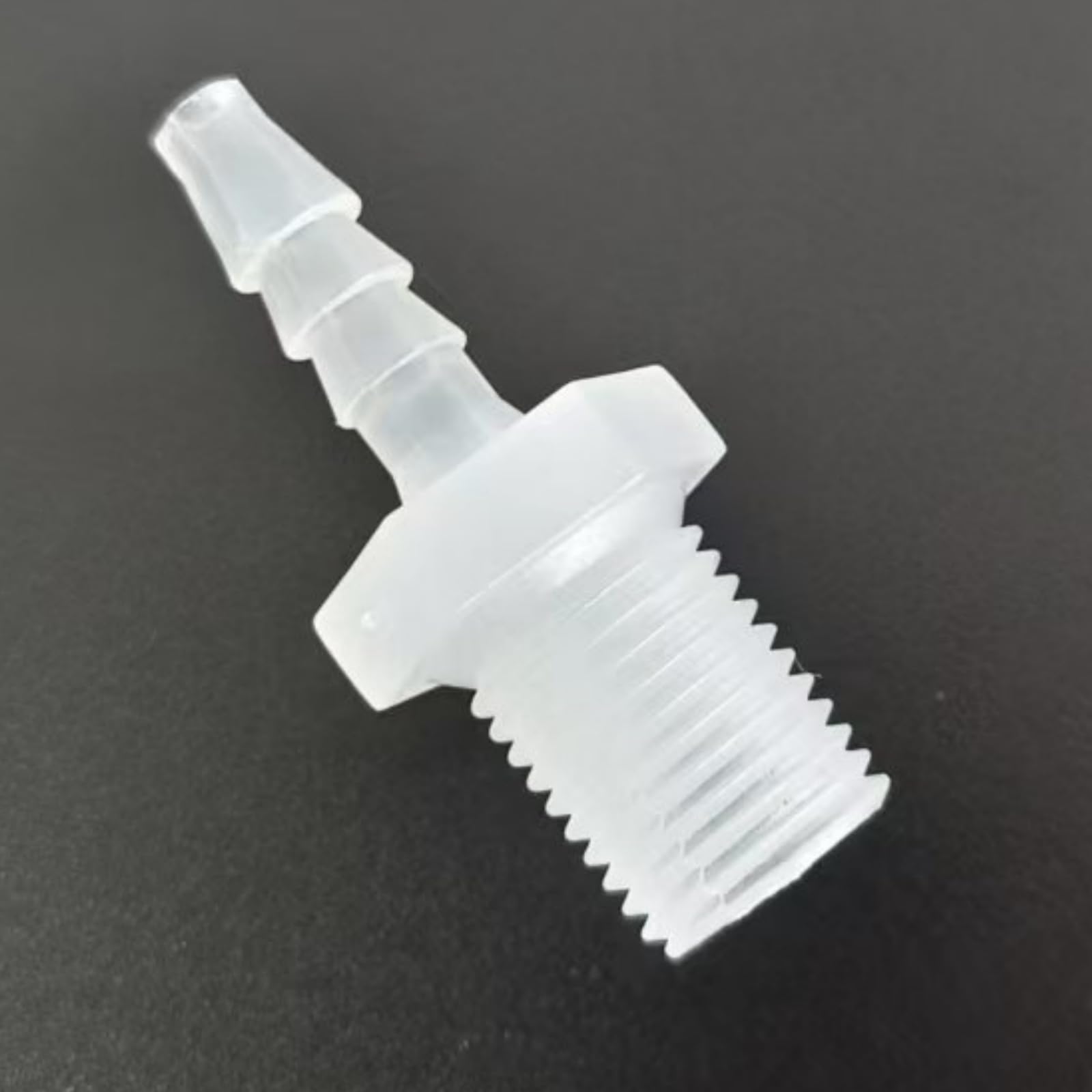 25-Pack 1/4G Male Threaded to Barbed Connector - Durable PP Hose Fittings for Laboratory and Food Machinery(5/32inch)
