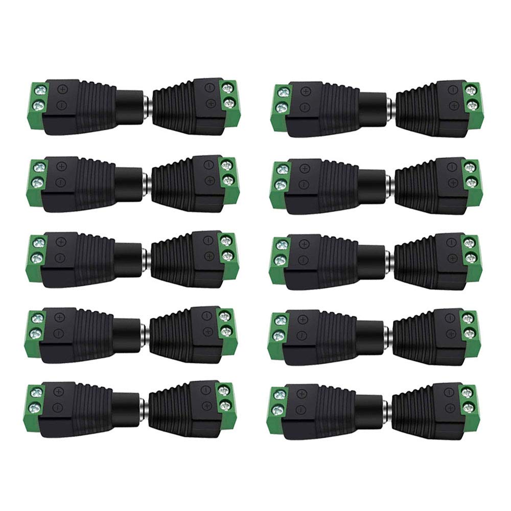 RUNCCI-YUN 10PCS 5.5x2.5mm Connettore Di Alimentazione CC,12V - Foto 2