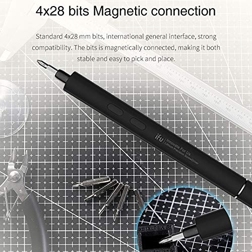 Loijon Chave de fenda elétrica Chave de fenda de precisão de lítio recarregável portátil Driver de c