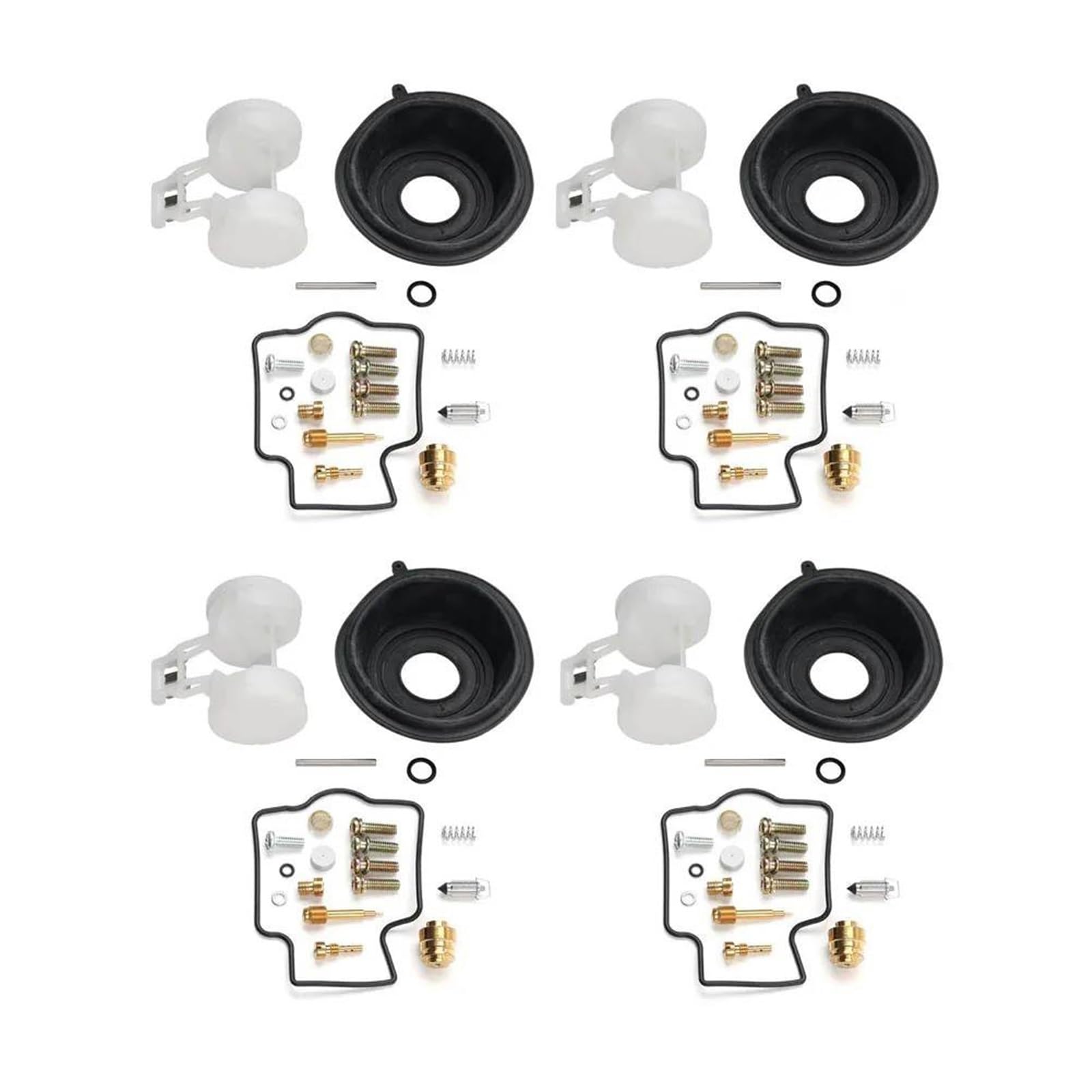 Lot De 4 Kits Réparation Carburateur Moto Et Diaphragme Pour Kawasaki Pour Ninja ZX900 ZX-9R GPZ900R 1994-2003