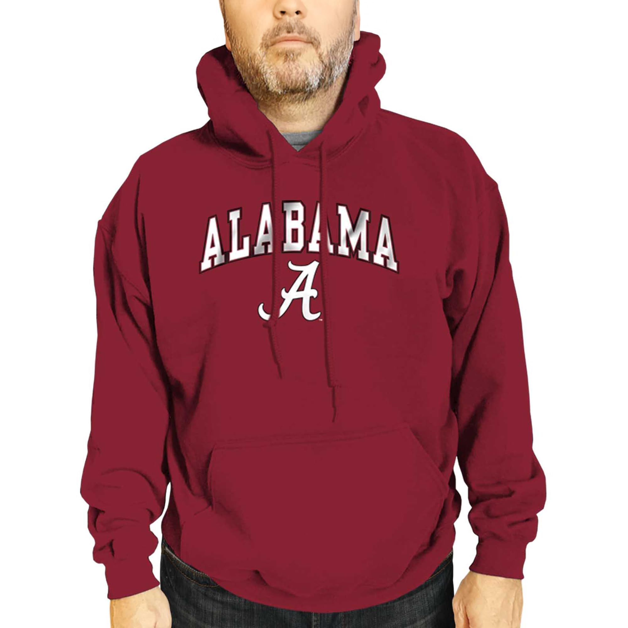 Campus Colors Long Sleeves NCAA Adult Arch & Logo Gameday Unisex Hooded Sweatshirt