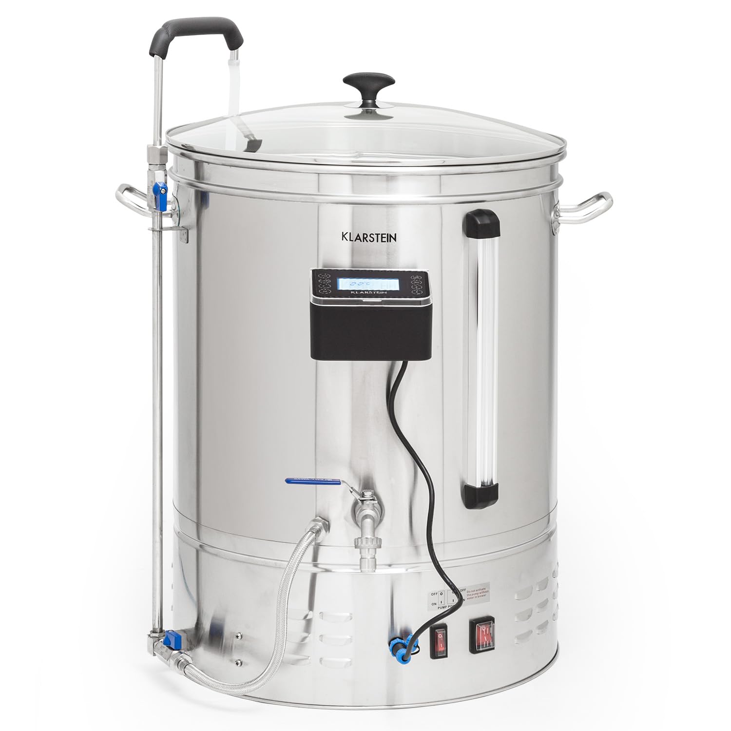 Klarstein Brauheld Pro - Fermentadores cerveza, Fabrica cerveza artesanal, Máquina cerveza artesanal, Temporizador 1-99 min, 30-100 °C, Acero inoxidable, Recipiente grano extraíble, 45 L, Plateado — view 14