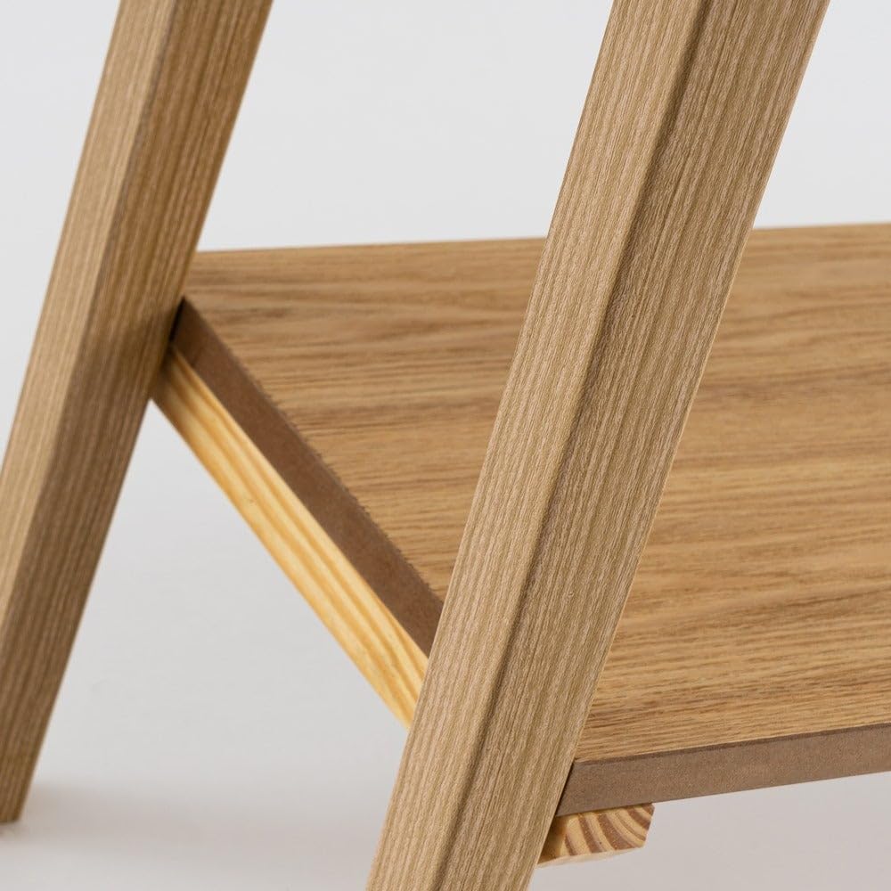 LOLAhome - Consola de Estilo nórdico en Madera Natural de 100x30x72 cm. Diseño de líneas Rectas con Estante Inferior para Entrada o Dormitorio. Aporta un Toque cálido, Moderno y Acogedor.