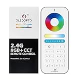 RGBCCT 2&period;4G RF Remote Control Wall Switch&comma; Color&sol;Color Temperature&sol;Brightness Adjustable&comma; Group Management&comma; Night Light&comma; 9 Modes Changing