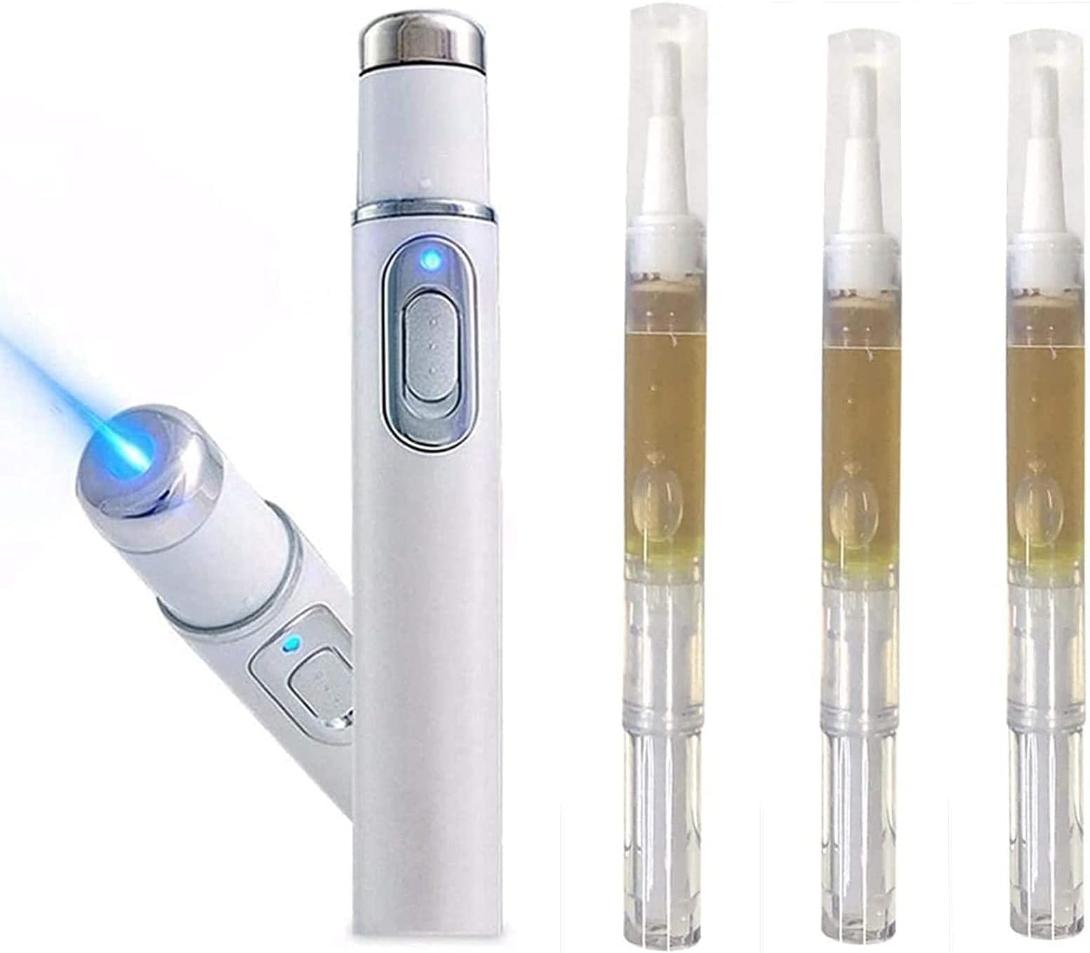 LELEBEAR Anti_fungal Home Treatment Set, Blue Light Pen Onychomycosis Nail Manicure Set (3pcs)