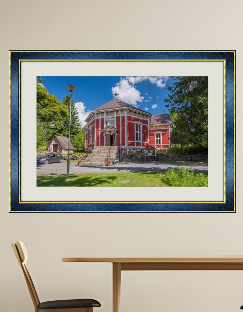 JVERF - JZZH03450 Finland Church Kisko Church Street Lights| Self-Adhesive Painting | Frameless