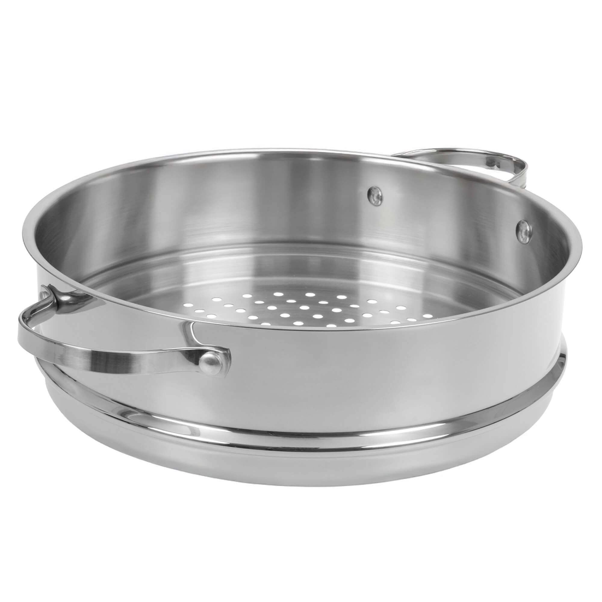 GRÄWE Inserto a vapore in acciaio inox 28 cm per vaporizzatore Pro Line, robusto inserto a vapore per una sana cottura di verdure, pesce e carne, acciaio inossidabile di alta qualità 18/10, lavabile