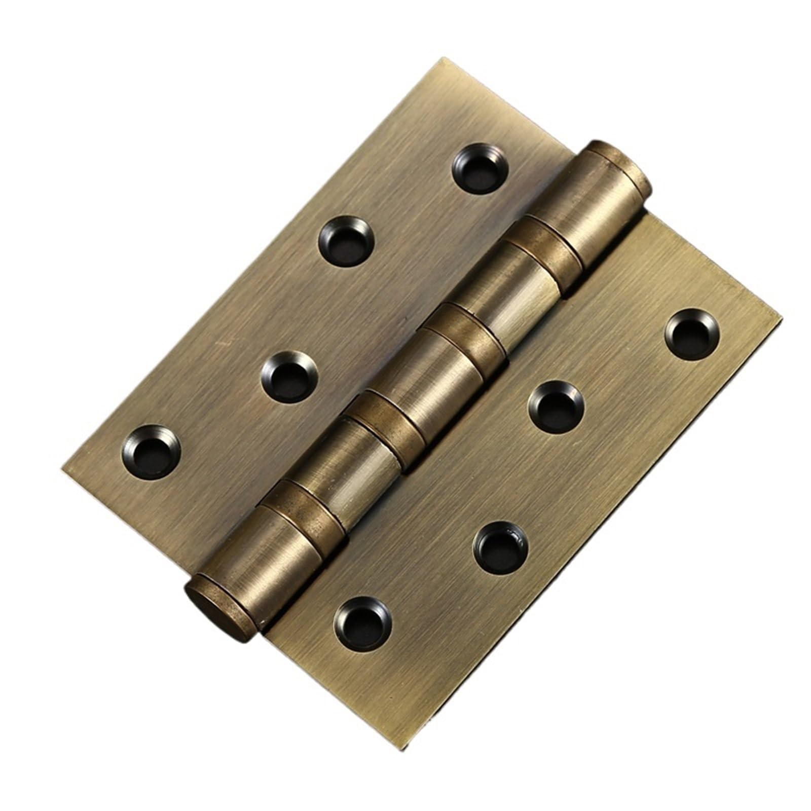 FQJYXWEWL 4 Inch Stainless Steel Hinge 3mm Thick Heavy Doors Load Bearing Hardware 1Pcs(Bronze)
