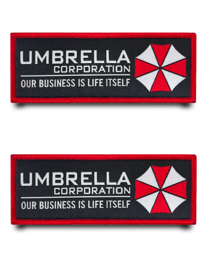 Écussons tactiques Umbrella Corporation brodés avec fixation crochet et boucle résistante