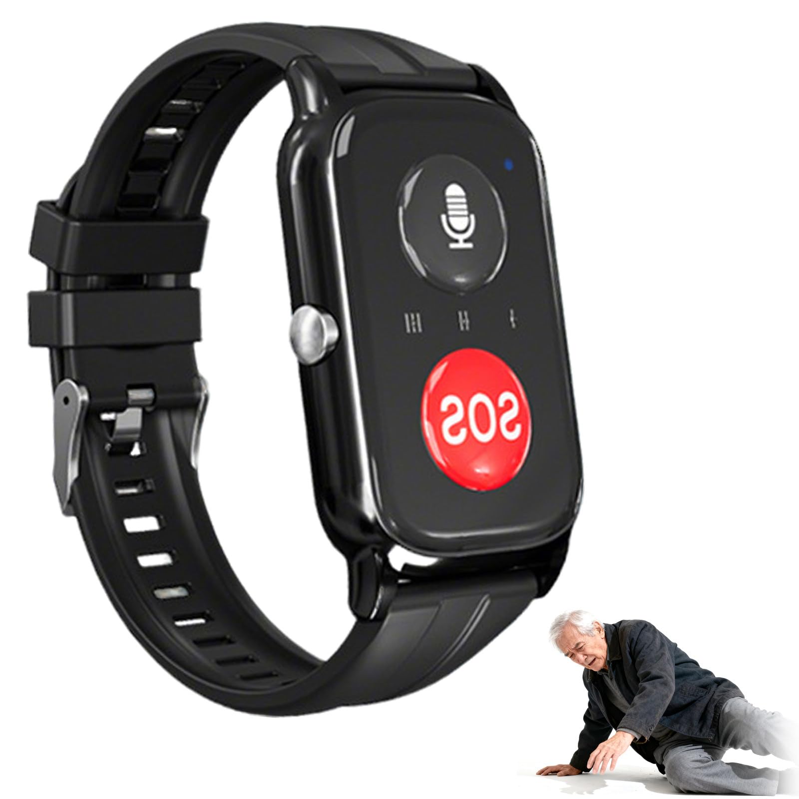 EaThsalL Elderly Smart Watch with Fall Detection Alert Devices, GPS Tracking Watch Quick Call, Preventing Getting Lost Emergency SOS Button, Autism Needs 10 Devices Connect