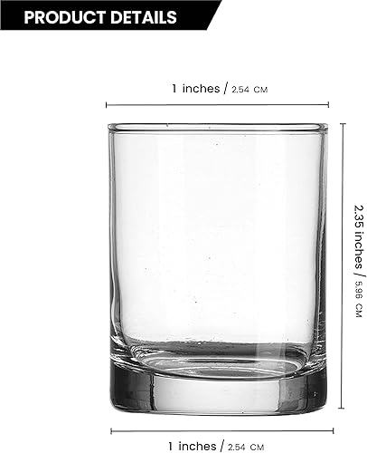 Palais Essentials Dining Decor - Vasos de chupito, 6 piezas de tequila, whisky, vodka, brandy, juego de vasos de bourbon (tiradores de 2 onzas,