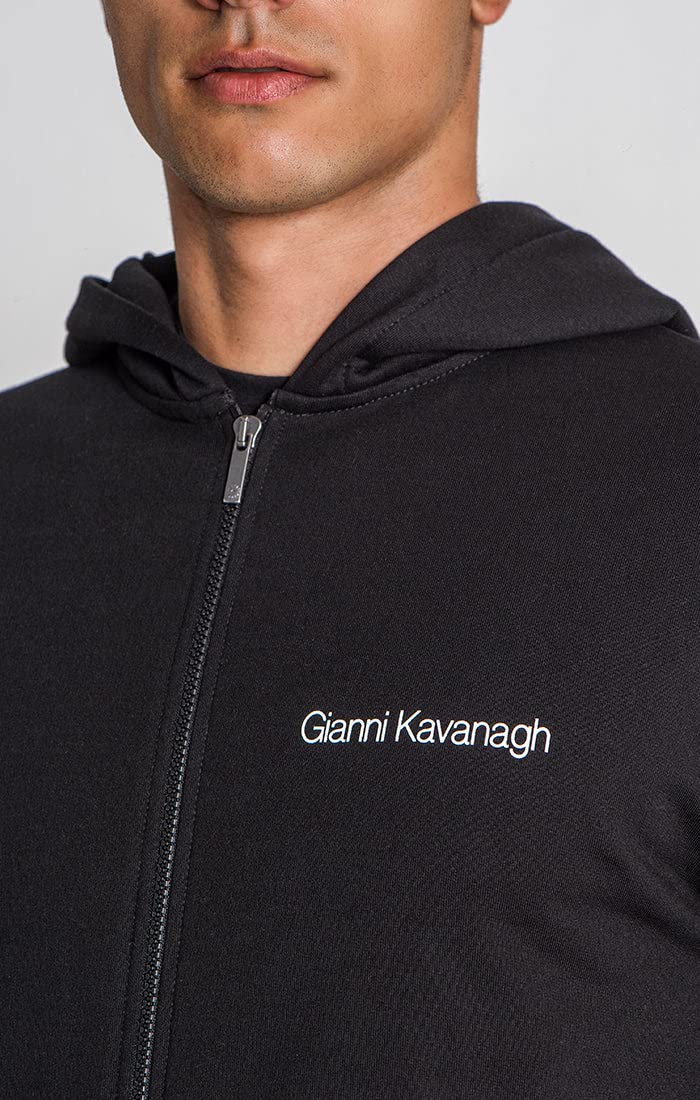 Gianni Kavanagh Black Bliss Micro Hoodie Jacket Hooded Sweatshirt Uomo