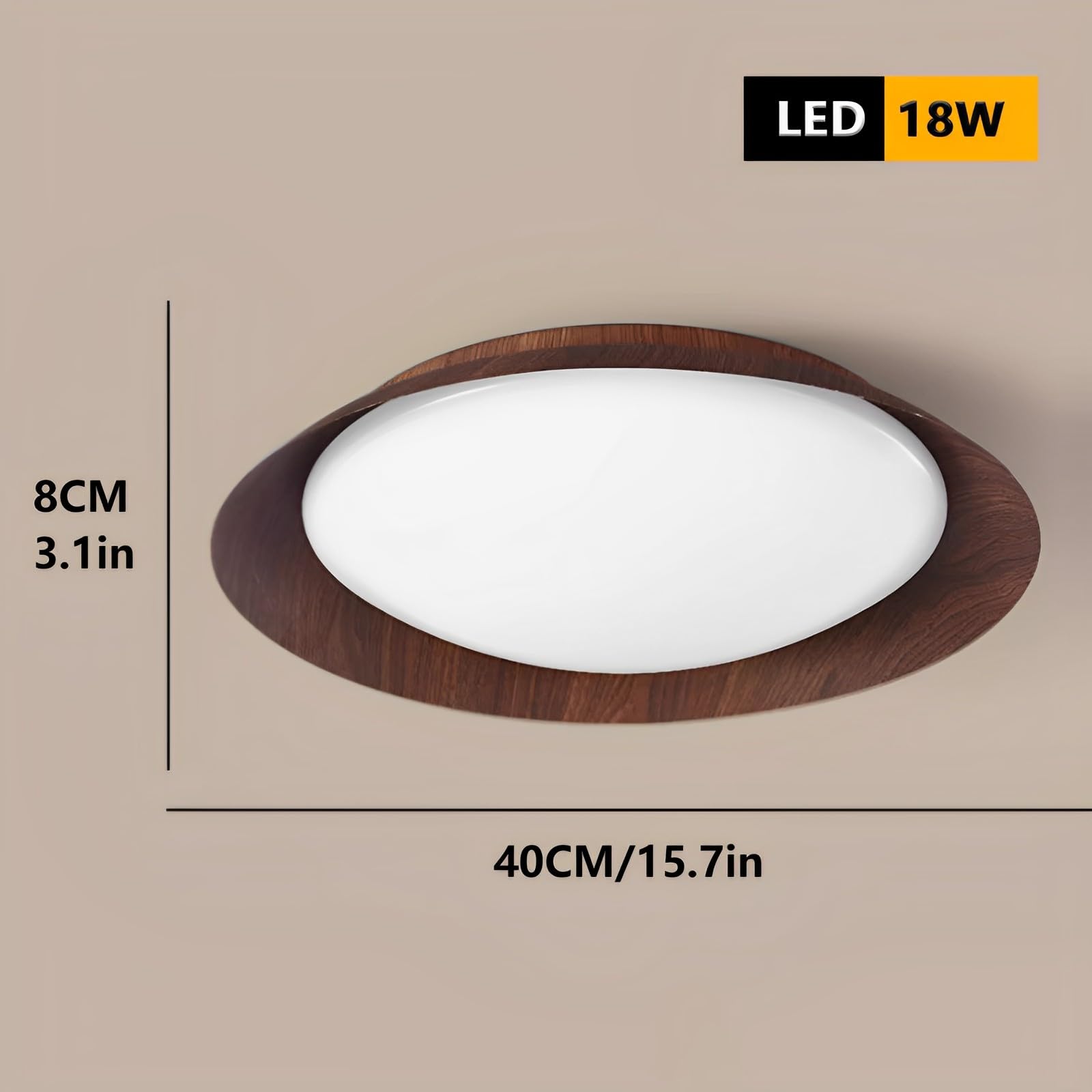 Nordic okrągły orzech sufitowy, niski profil, wpuszczana lampa LED do sypialni, przedpokoju, salonu, korytarza