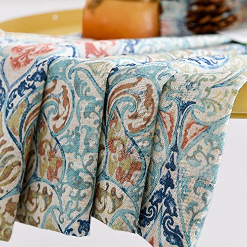 Jinchan Damask Printed Curtains For Bedroom Multicolor Linen Textured Light Reducing Medallion Window Curtain Panels For Living Room 2 Panels 95-Inch Sage Green #TOP6