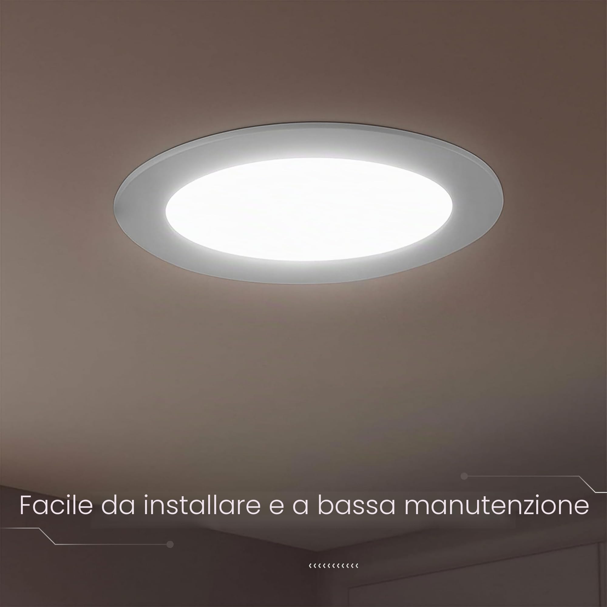 V-TAC 8x Faretti LED da Incasso Rotondo 6W - PRO SERIES - Diametro 120 mm - 660 Lumen - IP20 - per Soffitto, Casa, Cartongesso - Mini Pannello - Lampada - Foro 107-112mm - Luce Fredda 6500K