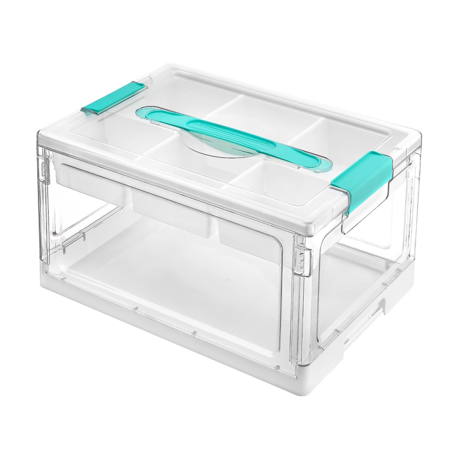 Good Clearness Bastelbox mit Fächern für Bücher und Zubehör, stapelbare Aufbewahrung für den Haushalt, Aufbewahrungsbox