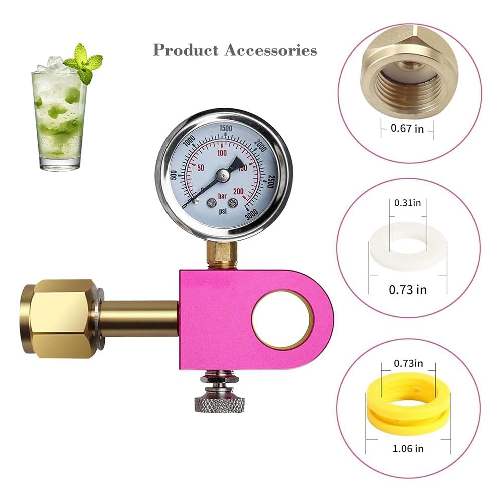 Adattatore di Ricarica Rapida CO2 W21.8-14, per Bombola di Co2 Rosa Soda Terra/Duo/Art, Adattatore per il Riempimento di Bombole di Co2 Rosa Soda