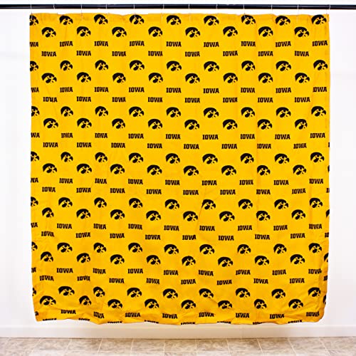 Image of College Covers Everything Comfy Iowa Hawkeyes Bright and Colorful Shower Curtain Cover