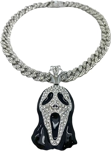 COLGANTE DE CADENA CUBANA, CUBANO, CUBANO PARA HOMBRES MÁSCARA DE RAPPER HIP HOP HOP