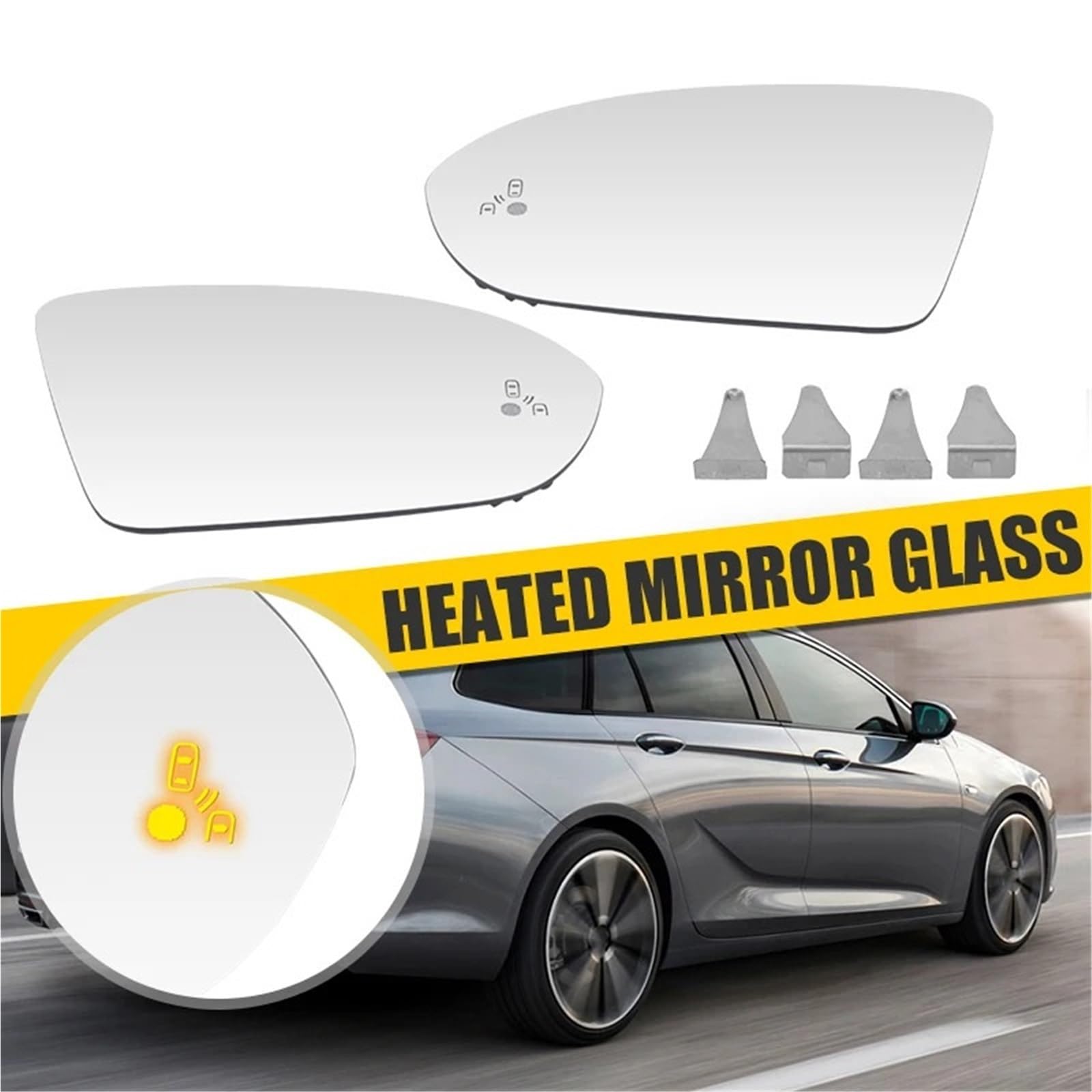 außen Blindspiegel Passend für Opel, passend für Vauxhall, für Astra, links und rechts, Seitenspiegelglas, toter Winkel(Right)