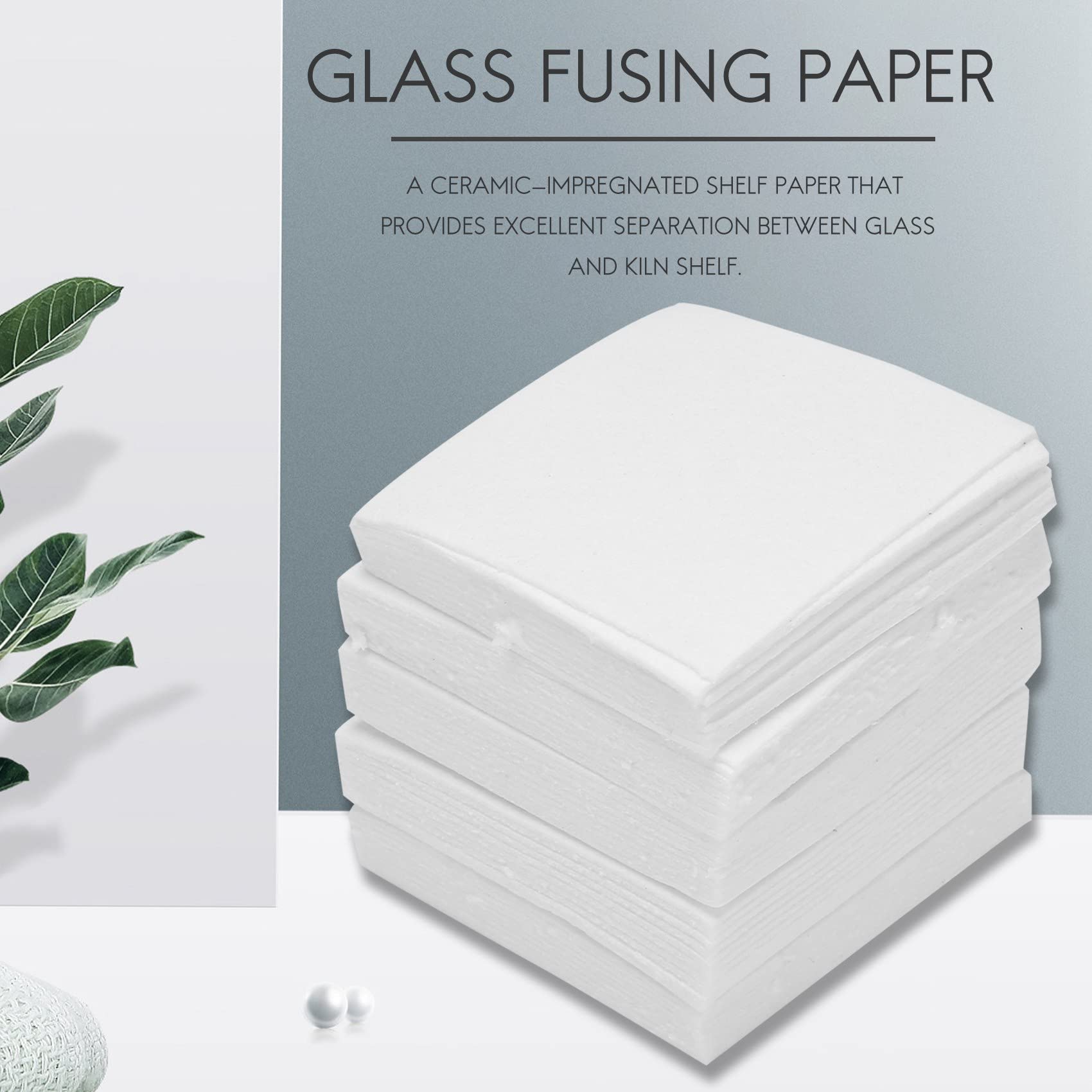 Oewnvmd 50 Sheets Ceramic Fiber Square Microwave Kiln Glass Fusing Paper Household Tools - Image 4