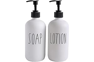 MOMEEMO White Soap and Lotion Dispenser Bathroom Set: The Ultimate Dispensing Duo...